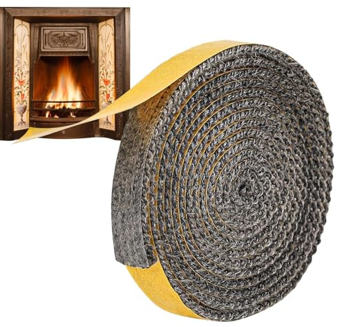 Nastro sigillante stufa - Nastro autoadesivo con guarnizione in vetro Materiale in fibra di vetro resistente al calore, facile da applicare per una migliore tenuta dei riscaldatori e | Comodo