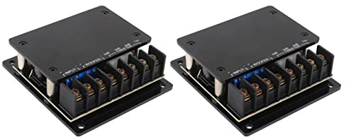 HWGING 2 Delar 120W Justerbar Multihögtalare Diskant/hög Bas Ljudfrekvensdelare Delningsfilter 2-vägs Högtalare Högtalare Frekvensdelare Överströmsskydd Universal för Bilar
