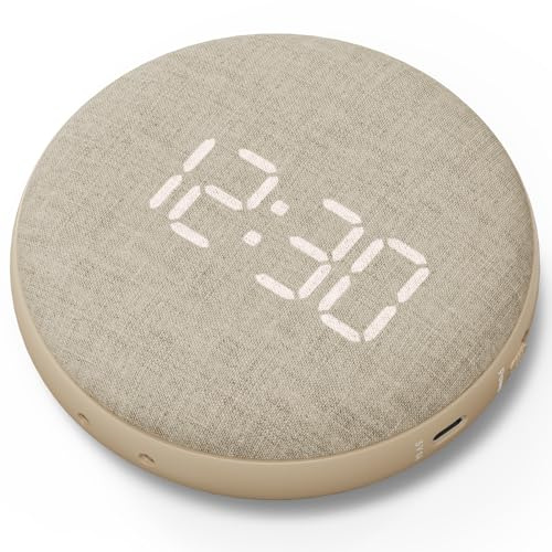 REACHER despertador vibratorio de viaje para adultos que duermen profundamente, silencioso, doble alarma, vibrador compacto para colocar bajo la almohada, recargable, a batería, pequeño y portátil