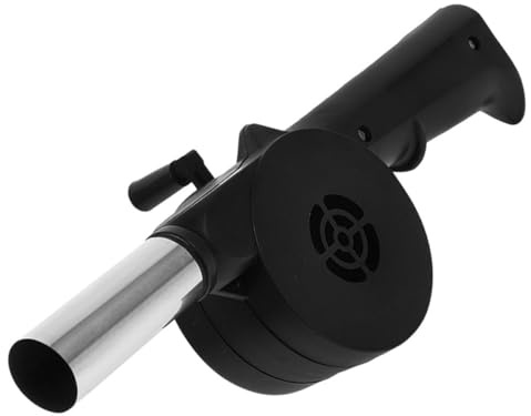 MINAOLULUS Soffietto Manuale per Barbecue in Metallo e Plastica, Ventilatore Portatile per Grigliate All’aperto, Soffiatore D’aria Compatto per Campeggio e Falò, Utensile Essenziale