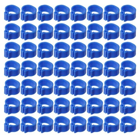TOPBATHY 100 Pezzi Anelli di Identificazione per Zampe di Piccione in Plastica Resistente, Fascia per Zampe di Uccelli Domestici Compatta e Facile da Indossare, Adatti per Piccioni