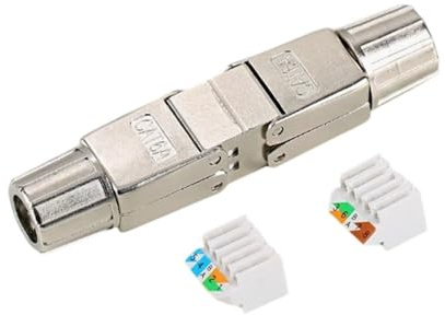 YRREATY CAT6A Nätverkskabelförlängningsadapter Ethernet RJ45-Omvandlare Helskärmad Kabelsplitter Lan Expand-