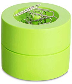 Maul Klammernspender MAULpro | Schreibtisch Organizer zur Aufbewahrung von Büroklammern | magnetischer Ordnungshelfer für Büro, zu Hause und Arbeitszimmer | inklusive 15 Klammern | Grün