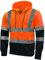 Kapton Hi Vis Visibility Zip Sweatshirt Hoody | Hooded Work Top | EN471 (4XL, Orange/Navy)