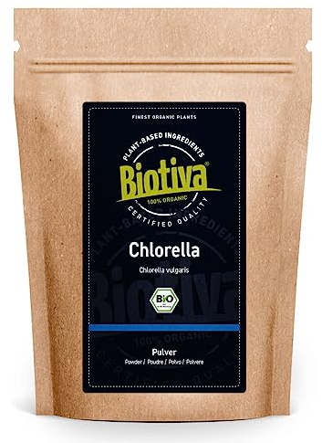 Clorella in polvere Bio - 500g - alghe - Chlorella vulgaris - confezionato e controllato in Germania (DE-eco-005)