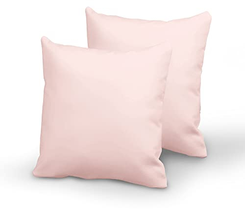 Pizuna Luxuriöser Soft-Satin 2er Pack Kissenbezug 80x80 cm Licht Rosa, 400 Fadenzahl Baumwolle Quadratisch Kissenbezüge, 100% Langstapel Baumwolle Kissenbezug (Violett Grau 80x80 cm)