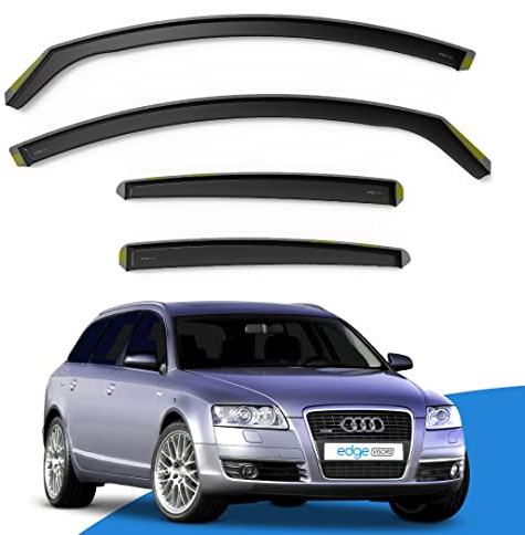 EdgeVisors Wind Deflectors for Audi A6 C6 Door 5 Door Avant Estate 4pc | 4pc Set, In-Channel Rain Guards & Accessories