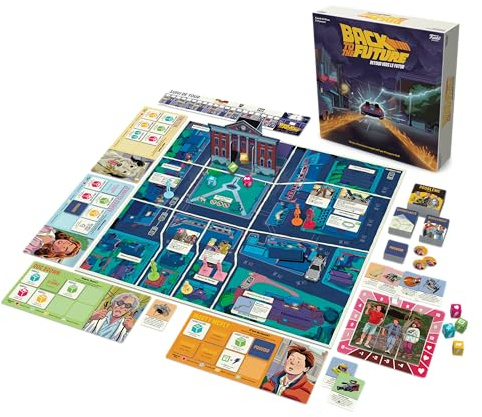 FUNKO Games - BACK TO THE FUTURE the Game - Tillbaka till framtiden kooperativt äventyrsbrädspel - för barn från 10 år - Cooperez för att besegra Biff - 50 Min - 2 till 4 spelare - Svenska