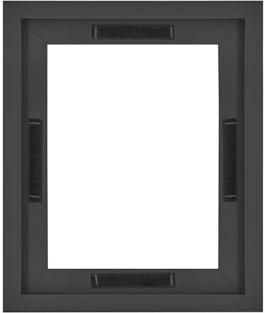 MCS Canvas Float Frames 8x10 Frame, Black Frame for Finished Canvases, Vertical & Horizontal Wall Hanging Frame with Adhesive for Canvas Paintings (1-Pack)