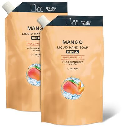by Amazon Recambio de Jabón para manos, Mango, 2 x 1000ml