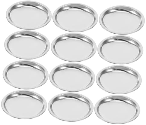Ciieeo 12pièces Soucoupes Acier pour Sachets De Thé Organisateurs De Rangement Plateau Anti-Gouttes pour Sachets De Thé