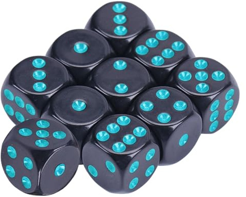 BUBEFSKD Dadi Acrilici da 16 Mm Set Cubi Colorati A Sei Facce con Punti Giochi Blocco Quadrato Bambini Matematica Insegnamento Giocattolo Educativo Gioco Tavolo Tavolo