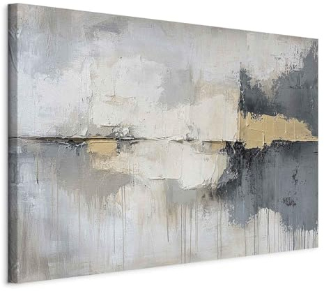 murando - Quadro Paesaggio Astratto Grigio Oro 60x40 cm 1 Pezzo Stampa su Tela Strutturata - Quadri Moderni Camera da Letto - Pannelli Decorativi per Pareti Decorazioni da Parete Decori a-H-10172-b-a
