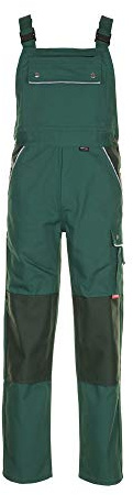 Planam 2131050 Canvas 320 Latzhose, Grün/Grün, Größe 50