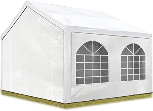 Marquee trädgårdstält 3x3 m lusthus PE 450 N presenning 100% vattentät vit