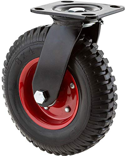 Steelex D2578 fijo Heavy Duty Industrial rueda, 6 – 1/4-inch, negro, D2581