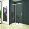 AICA 140x195 Dusche Duschabtrennung Duschkabine 6mm Klarglas ohne Duschtasse mit Seitewand 70cm