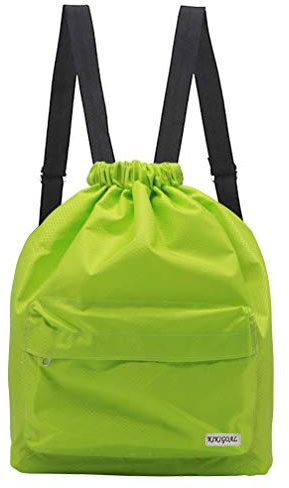 KIKIGOAL Dry Wet Separated Swimming Bag Portable Drawstring Backpack Waterproof Gym Sports Pool Beach Gear Bag