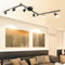 Bojim LED Ceiling Lights Rotatable, 6 Way Ceiling Spotlights, Ceiling Kitchen Light Black, Spotlight bar for Living Room Bedroom, Track Lighting Ceiling 6W GU10 Warm White 2700K 550LM, Bulbs Included