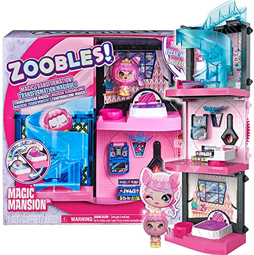 Zoobles Magic Mansion Traumhaus zum Verwandeln mit 6 Zimmern, Rutsche und Zubehör