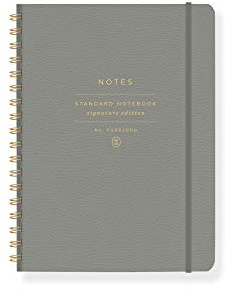 Fringe Studio Cuaderno espiral estándar, cuero sintético, mediano (962070)