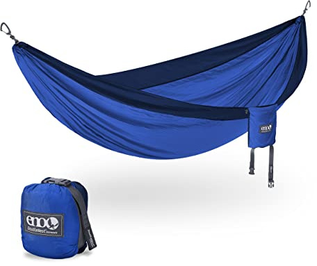 ENO, Eagles Nest Outfitters DoubleNest leichte Camping-Hängematte für 1 bis 2 Personen, Königsblau / Marineblau