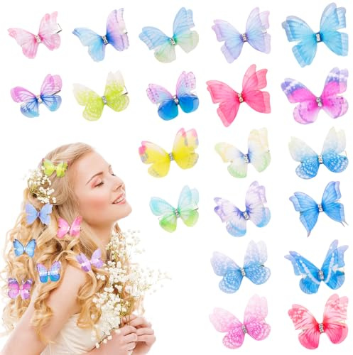 20 Piezze Mollette Capelli a Farfalla, Fermagli Per Capelli Becchi Per Capelli Accessori Capelli per Bambina Donna