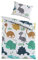 Soma Baby Bettwäsche 100x135 Kissenbezug 40x60cm Dinosaurier Dino weiß blau