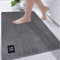 RTBQJ-AT Badematte rutschfest Badezimmerteppich 120x80cm Groß Badteppich Mikrofaser Weicher Badvorleger Küchenbodenmatten Maschinenwaschbar Öko-Tex 100 Zertifiziert, Grau