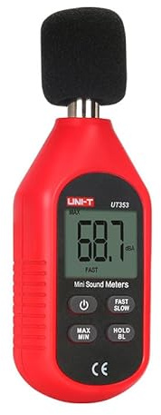 UNI-T UT353 UT353BT Sound Level Bluetooth Meter Digital Noise Measuring Tester 30-130dB Professional Decibel Monitor dB Detector(UT353)