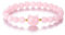 CrystalTears Rose Quartz Crystal Cat Bracelet for Women Men 8mm Crystal Stone Bead Bracelets Protection Healing Gemstones Stretch Cat Bracelet Jewellery Gifts for Women Girls