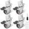 Set de 4 ruedas para muebles de 50 mm – con freno – capacidad de carga de 120 kg – ruedas para muebles pesados – ruedas giratorias – ruedas para mover muebles – incluye tornillos y destornillador