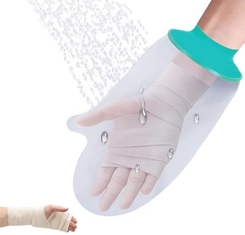 DDUP Hand Cast Cover, Waterproof Short Hand Cast protector for Adult Shower, Bath After Surgery, Soft Comfortable Reusable Plaster Cast Bag for Bandages, Dressings, Wound Care Supplies
