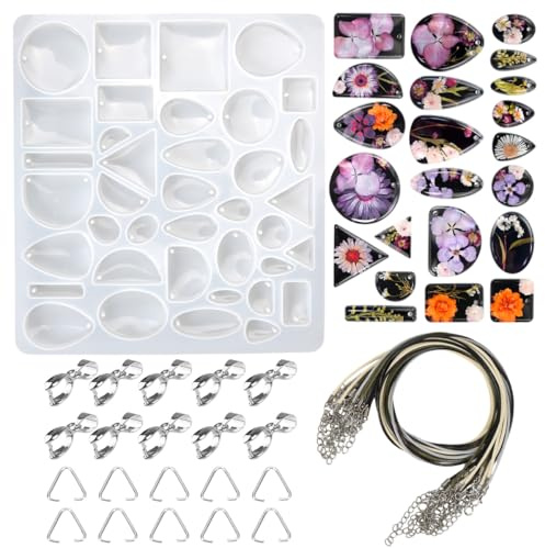 Augesak - Molde de silicona para colgantes, collares, joyas, bricolaje, decoración
