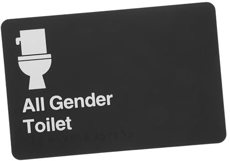 Luxshiny Unisex Restroom Sign Braille Bathroom Door Signage Toilet Sign for Business and Home