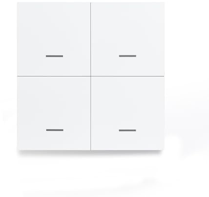 Haozee 4 Gang-12 Scene Zigbee Smart Switch, Zigbee Hub erforderlich, Szeneneinstellung, Drahtlose Smart Switches für Heimautomatisierung, Unterstützt Home Assistant über Zigbee2mqtt