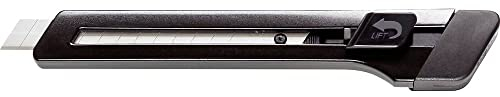 edding M 9 Cutter - 1 cutter en negro - cuchillo de corte en práctico formato pequeño - cuchillo de uso general, cuchillo para alfombras, cuchillo para papel pintado - hojas de repuesto disponibles