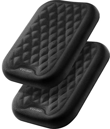 VAYDEER Maus Handgelenkauflage Tastatur– Verabschieden Sie sich von Armschmerzen und Ellenbogenschmerzen mit dieser unterstützenden Kissen | Handgelenkstütze und Ellenbogenstütze 2er-Pack (Schwarz)