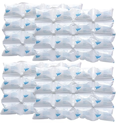 Auzpfrum Ice Packs for Shipping & Coolers - Dry Ice Sheets for Transporting Frozen Food - Long Lasting Cold Pack for Lunch Bags (4 Sheets x 16 Cells)