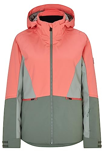 Ziener Damen TAIMI Ski-Jacke/Winter-Jacke | warm, atmungsaktiv, wasserdicht, vibrant peach, 34