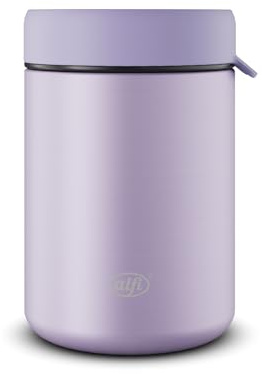 alfi ISO FOOD MUG 350 ml, lila pastell, rostfritt stål termobehållare för mat, isoleringsbehållare för soppor, sallad, müsli to go, håller värmen i 5 timmar, 10 timmar, kall, diskmaskinssäker, BPA-fri