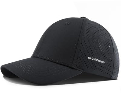 GADIEMKENSD Cappello da Baseball Uomo/Donna con Pannelli Frontali Strutturati - Berretto Estivo e Trucker cap per Running, Cappellino Anti UV con Visiera - Hat Sportivo Unisex Snapback, Nero