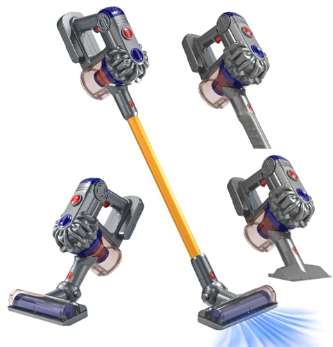 Kids Vacuum that Really Works, 3-in-1 Kids Cleaning Toy Set for 2 3 4 5 6+ Year Old Toddler Pretend Play Toys Vacuum Cleaner with Real Suction Birthday for Boys Girls Ages 2-4 3-5