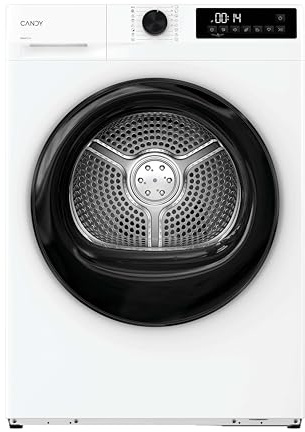 Candy ProDry 300 GDL 8N1B-S, Secadora 8KG, Bomba de Calor, Panel Digital y Rueda, AI Smart Move, 16 Ciclos, 7 Rápidos, Cajón Condensación, Planchado Fácil, Inicio Diferido 24H, 62DB, Blanco