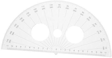 OSOLADY Plastic Protractor for Math Angle Measurement Scale Half Circle Protractor for Students Teachers Designers Smooth Edge Drawing Tool for School and Office Use