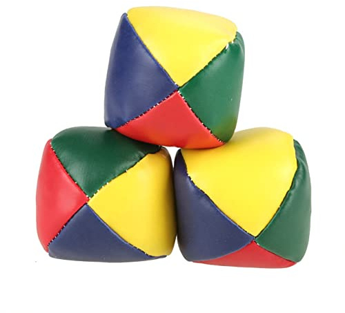 Changor Juego de Pelotas de Juguete para Niños de 3 Uds, Pelotas de Malabares de Cuero PU Suave, Accesorios de Aprendizaje de Circo, Entrenamiento de Coordinación Ojo-Mano