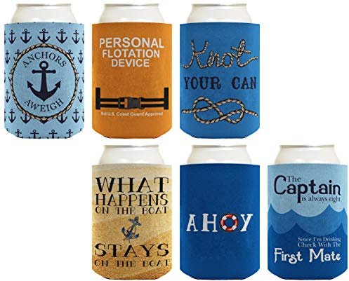 Boating Accessories Nautical Boat Gift Set Cruise Gifts 6-pack Can Drink Coolers Party Pack