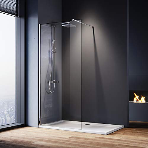 ELEGANT 1000mm Walk In Shower Enclosure 8mm Easy Clean Glass Wetroom Shower Screen Panel