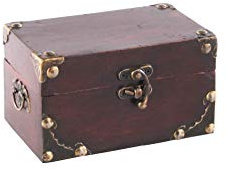 myboxes Cofre del Tesoro rectangular pirata baúl geschens Caja Tamaño 17,8 x 12 x 11,5 cm