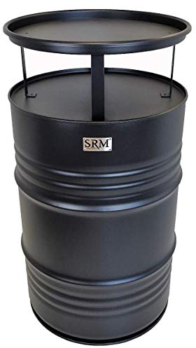 Fassmöbel Stehtisch Bistrotisch Tisch Design Partytisch Schwarz Matt Ø 57cm Höhe 108cm / Glatter Glanz - Pflegeleichte Oberfläche